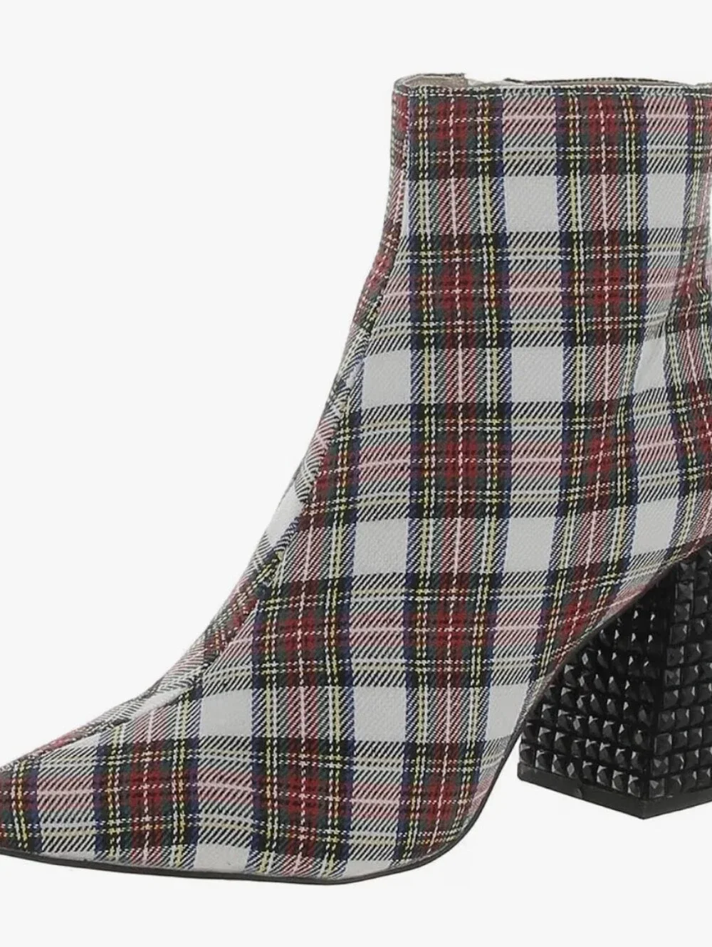 Betsey Johnson Women's Kassie Plaid Block Heel Ankle Bootie Size 5